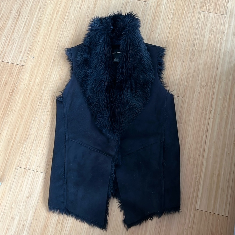 DKNY Jeans Faux Fur Vest